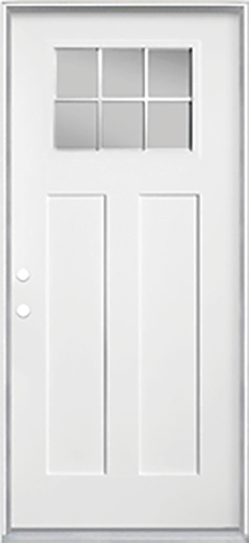 36" LH Fiberglass Craftsman Door