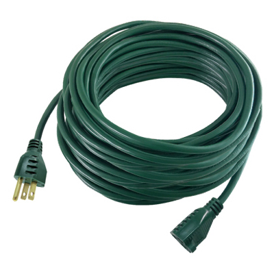 Master Electrician 02589ME Extension Cord, 12 AWG Wire, 100 ft L, Vinyl Sheath, Yellow Sheath, 125 V