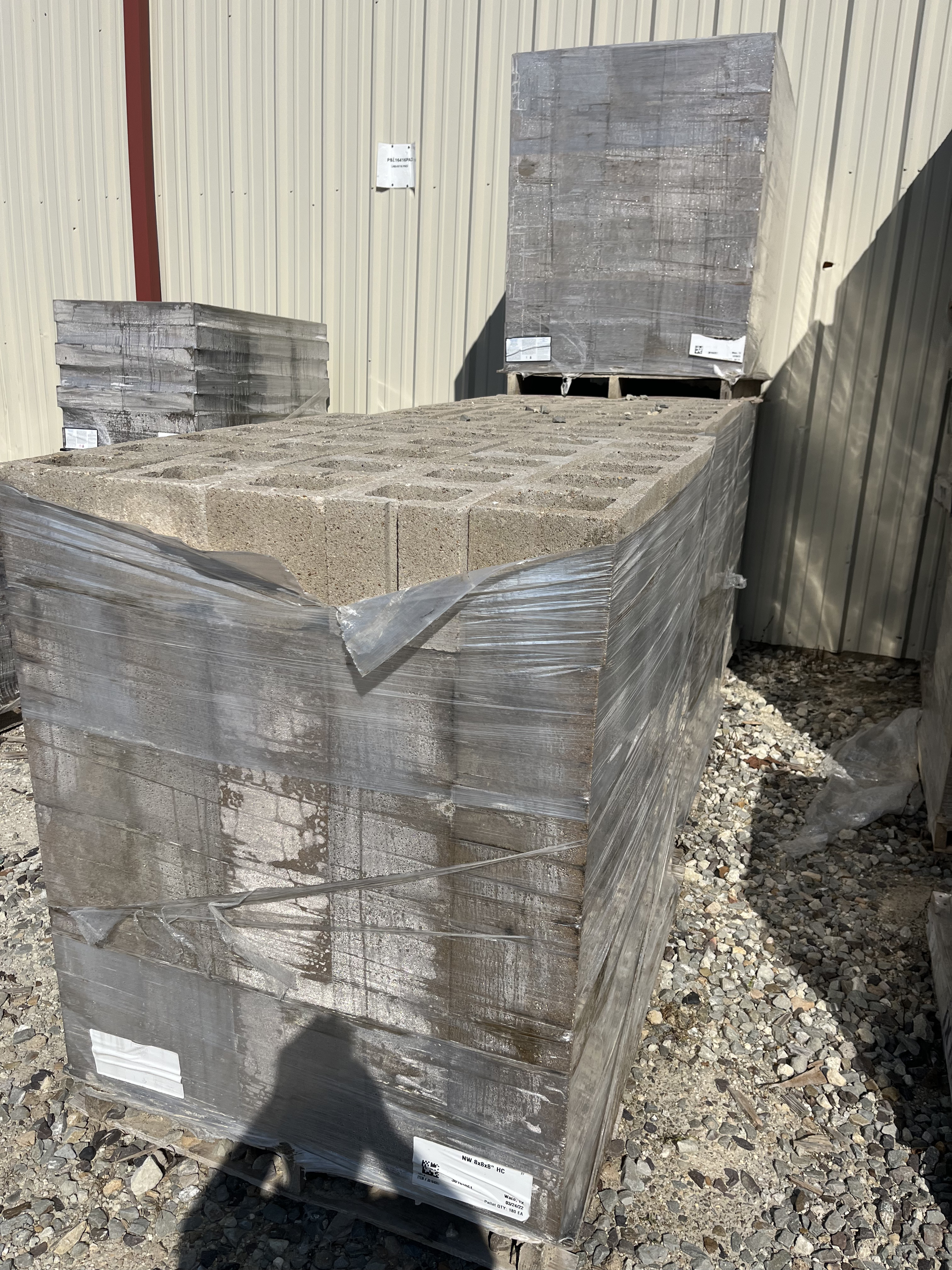 8" x 8" x 8" HALF CONCRETE BLOCK