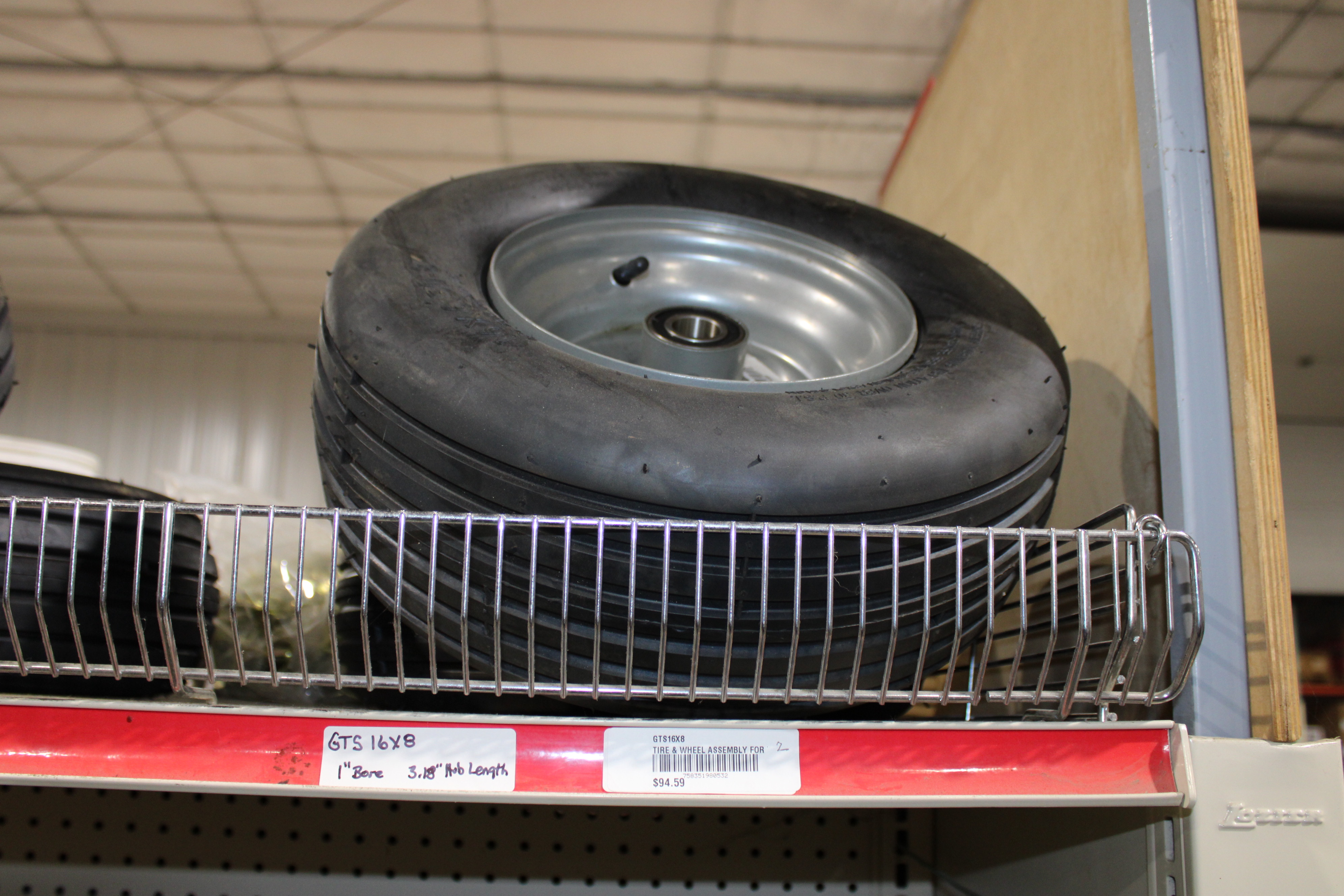 Hay Tedder Wheel & Tire Assembly - 16" x 8", 6 Ply