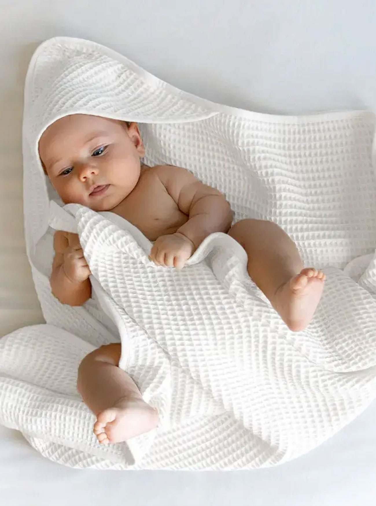 CleanBamboo® Waffle Hooded Baby Towel